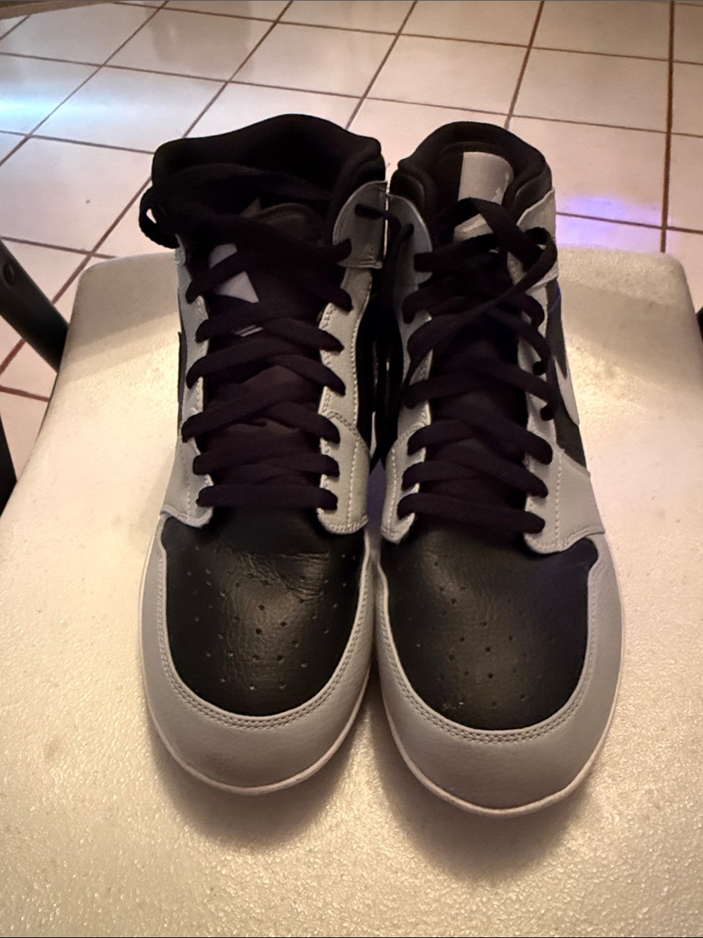Jordan 1 Mid TD Football Cleats Men's in Black and Gray